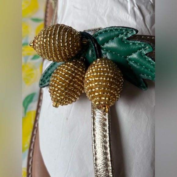 🍋 CHICO’S  ISLAND T-STRAP TROPICAL FRUIT LEMON DROP BEADED SANDALS 🍋 NWOT🍋 - Picture 13 of 16